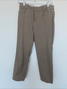 Banana Republic Brown & Cream Houndstooth Women's Dress Pants